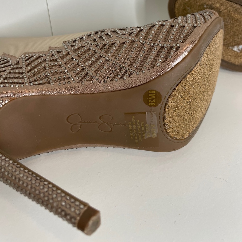 Jessica Simpson Booties Open Toe Mesh - image 8